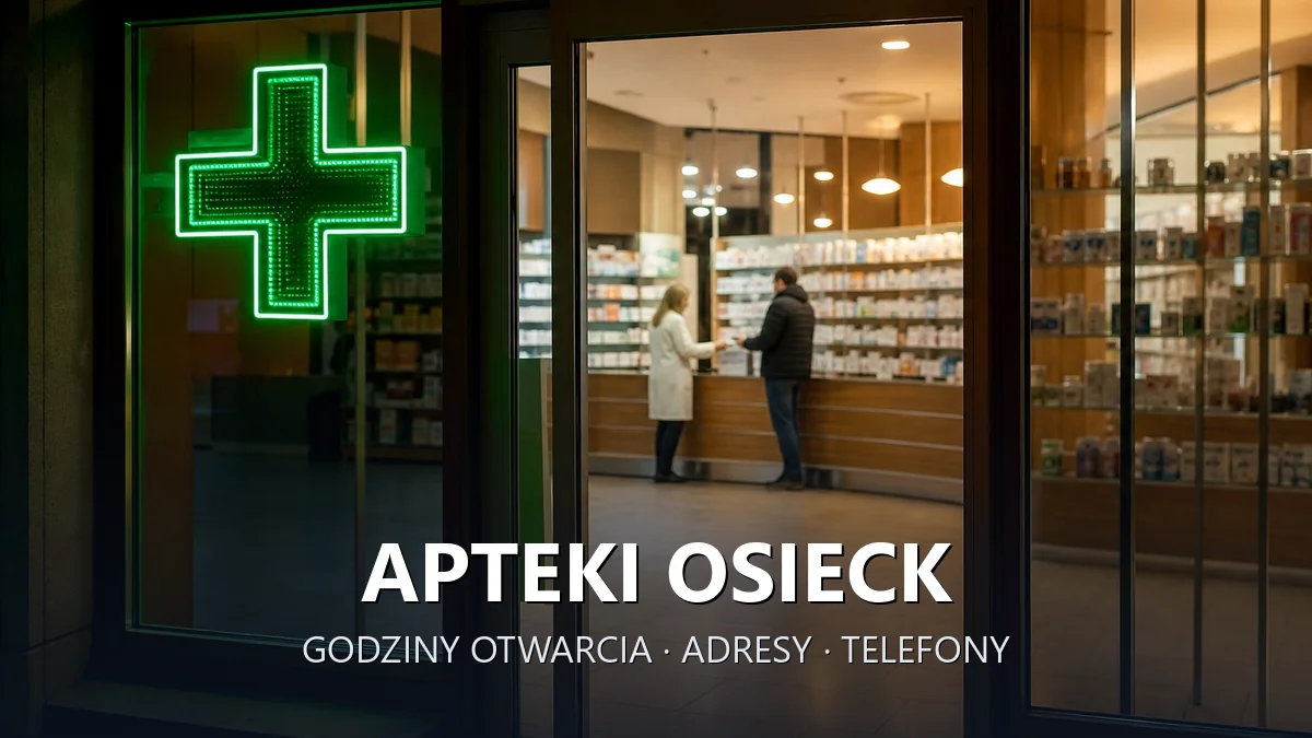 Apteki Osieck, powiat otwocki - adresy, telefony, godziny otwarcia