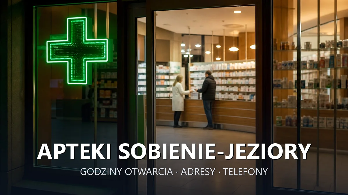 Apteki Sobienie-Jeziory, powiat otwocki - adresy, telefony, godziny otwarcia