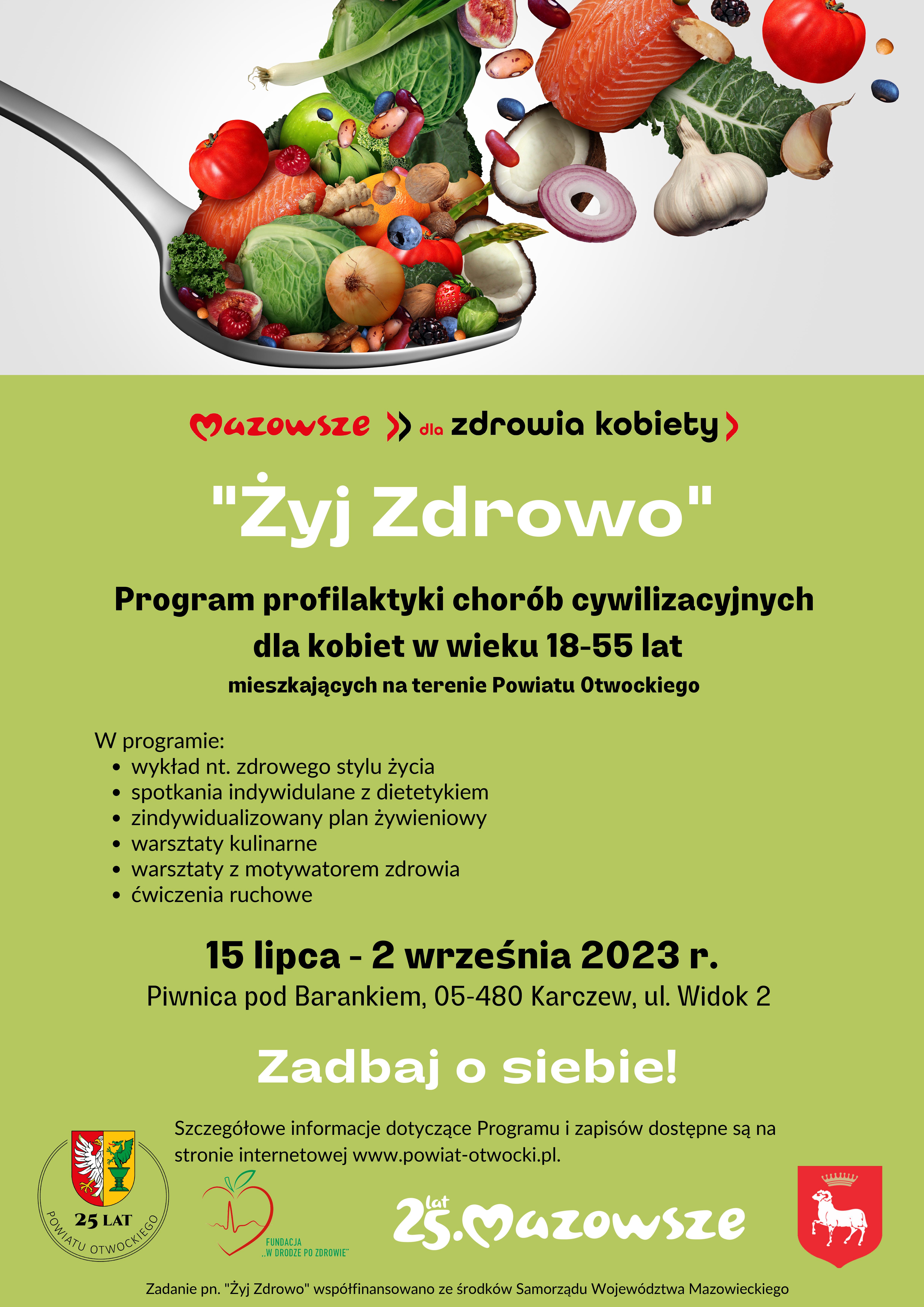 Powiat Otwock: Wolne miejsca do udziału w Programie Żyj Zdrowo w Karczewie!