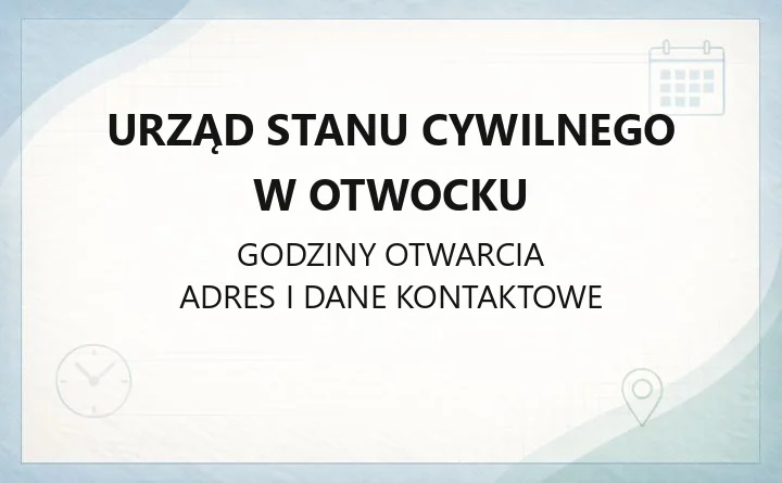 Urząd Stanu Cywilnego w Otwocku - kontakt, śluby, odpisy aktów