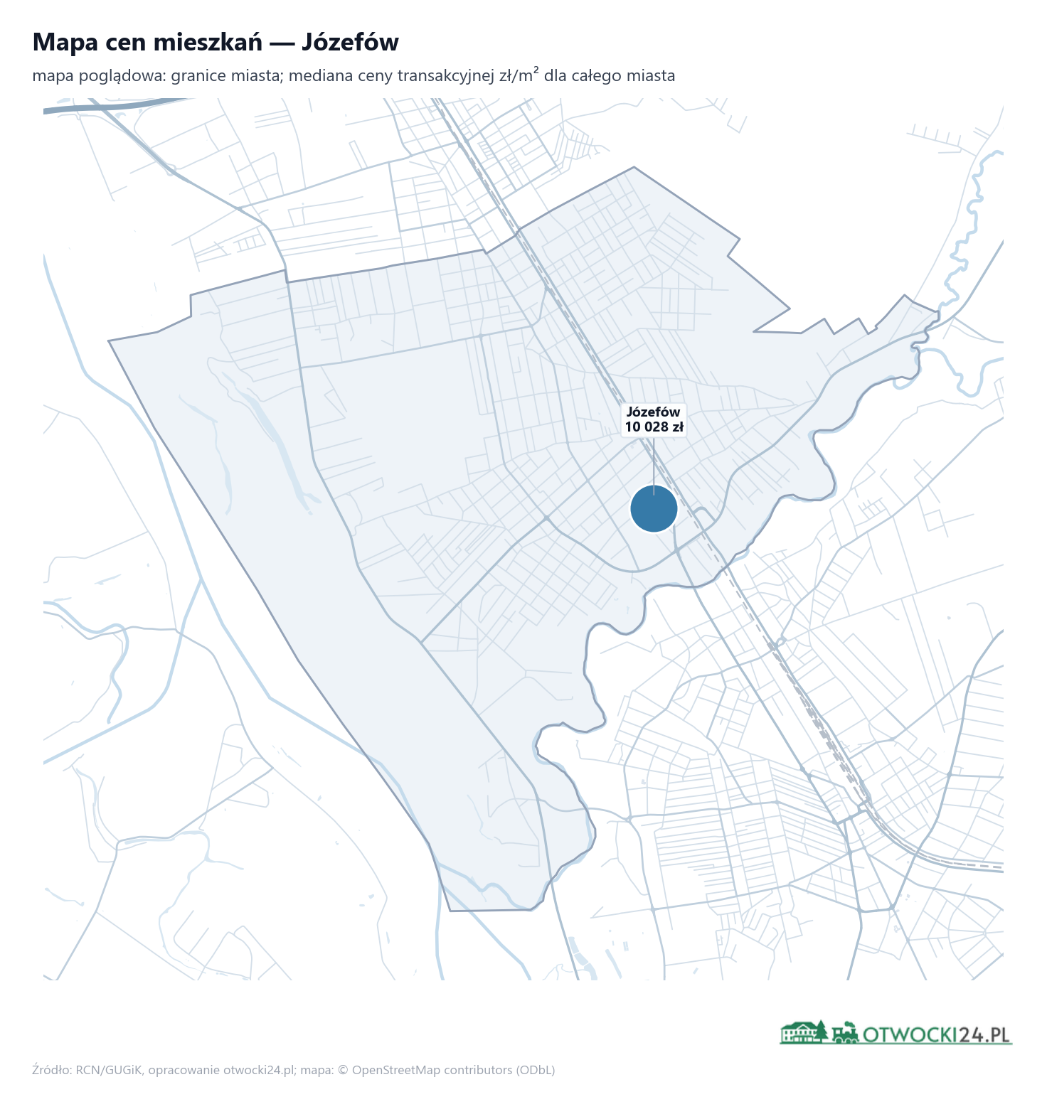 Mapa cen mieszkań - Józefów