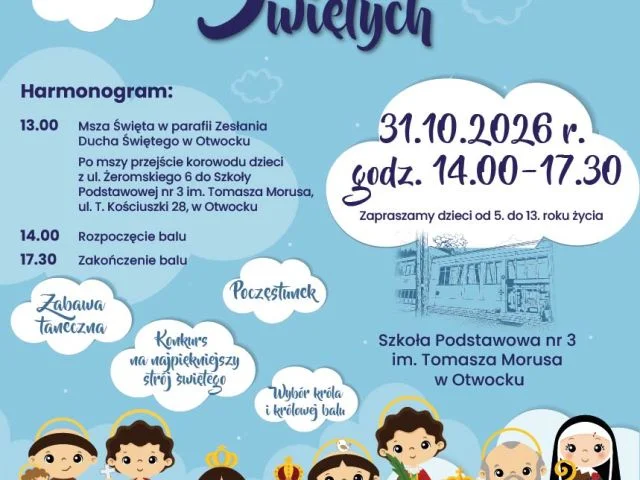 Grafika promocyjna wydarzenia Bal Wszystkich Świętych w Otwocku