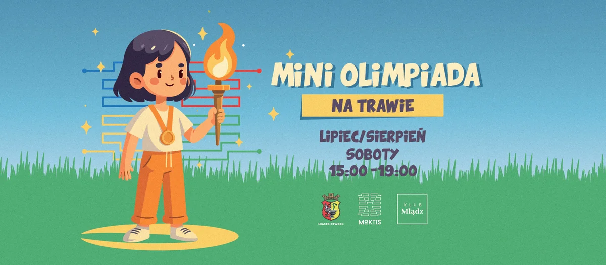 Grafika promocyjna wydarzenia Cykl sportowych konkurencji dla dzieci na Scenie Centrum w Otwocku