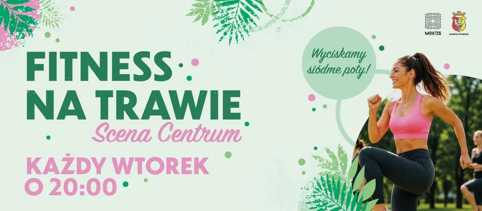 Grafika promocyjna wydarzenia Fitness na trawie 2026 w Otwocku