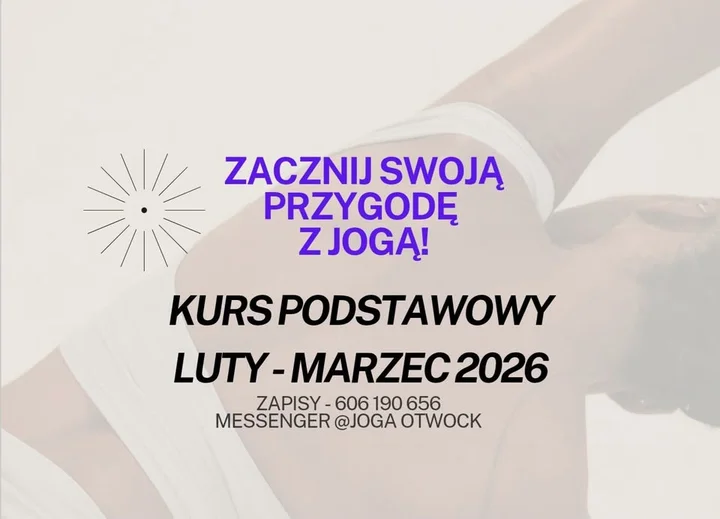 Grafika promocyjna wydarzenia Joga - Kurs Podstawowy w Joga dla każdego (Otwock)