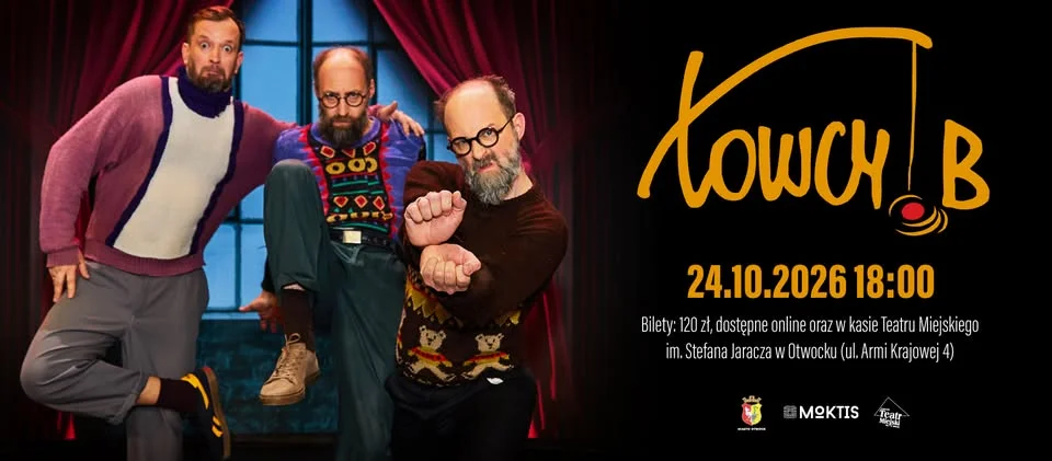 Grafika promocyjna wydarzenia Kabaret Łowcy.B: Jaka to melodia w Otwocku