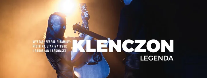 Grafika promocyjna wydarzenia Klenczon – legenda: koncert zespołu PIRAMIDY w PMDK Otwock