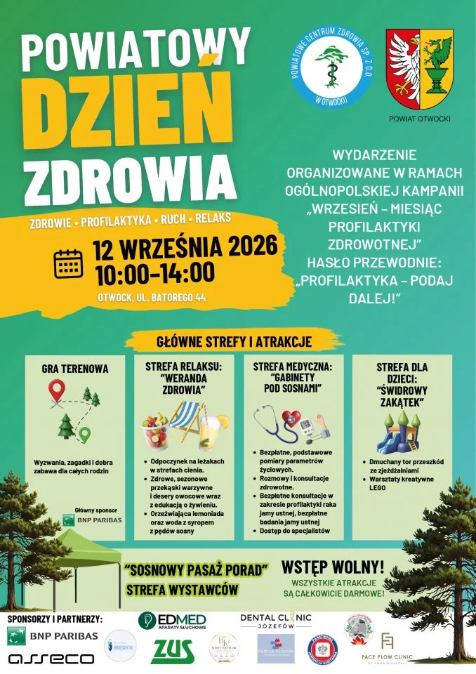 Grafika promocyjna wydarzenia Powiatowy Dzień Zdrowia