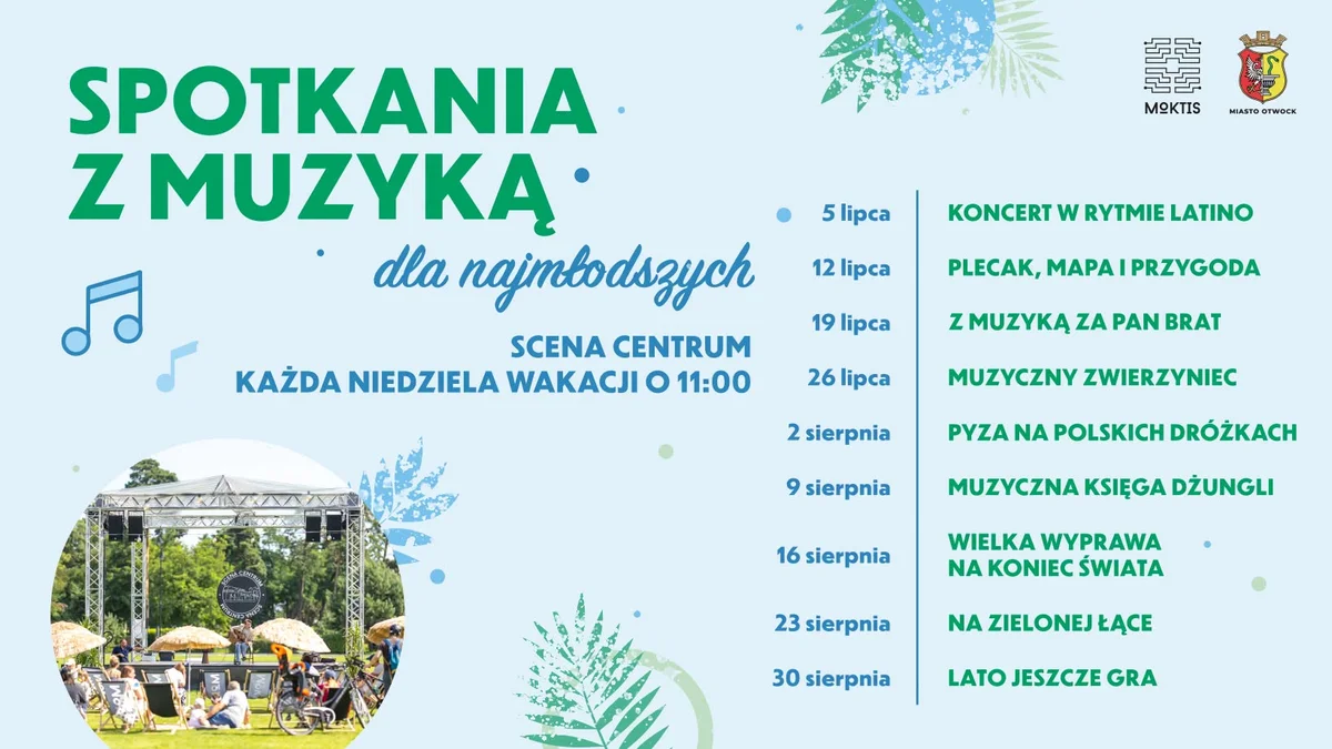 Grafika promocyjna wydarzenia Spotkania z muzyką dla najmłodszych w Otwocku