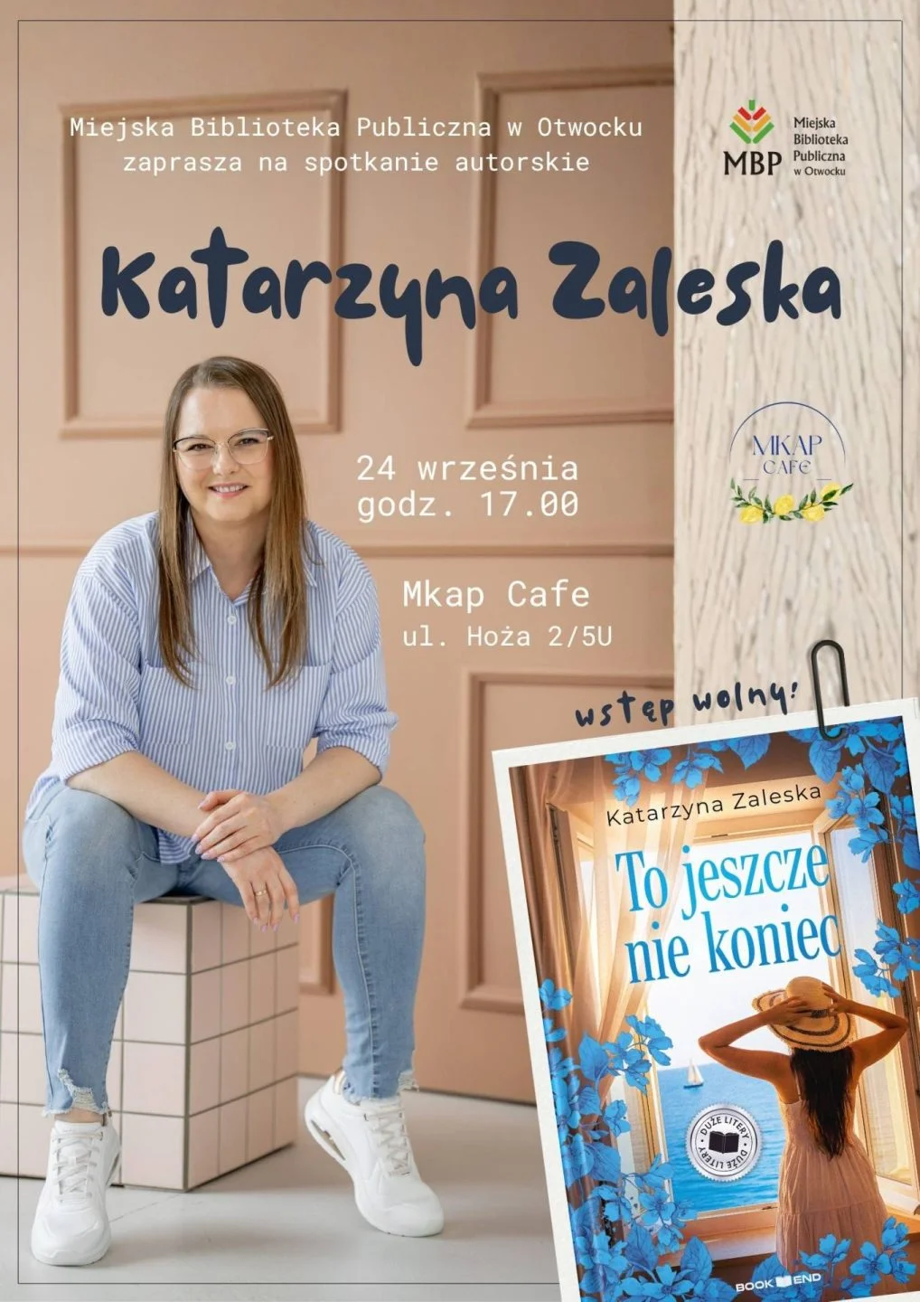 Grafika promocyjna wydarzenia Spotkanie autorskie z p. Katarzyną Zaleską
