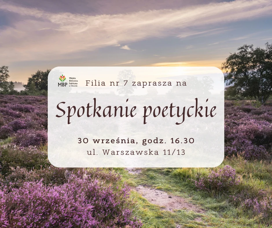 Grafika promocyjna wydarzenia Spotkanie poetyckie