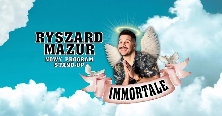 Grafika promocyjna wydarzenia Stand-up Ryszard Mazur „Immortale” — nowy program w Otwocku