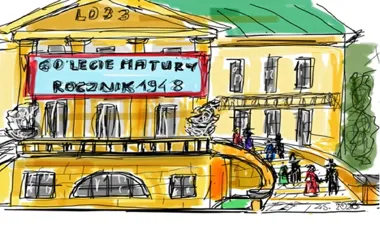 Grafika promocyjna wydarzenia Matura 1966 — 60. rocznica matury LO im. K.I. Gałczyńskiego w Otwocku