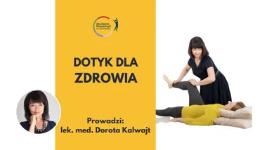 Grafika promocyjna wydarzenia Dotyk dla zdrowia — stopnie III i IV (kurs w Otwocku)