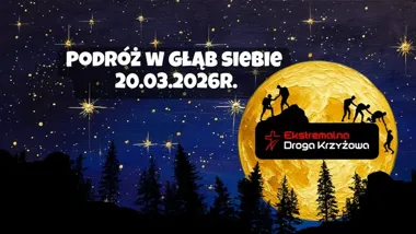 Grafika promocyjna wydarzenia Ekstremalna Droga Krzyżowa Otwock — Msza i nocna adoracja przed wymarszem