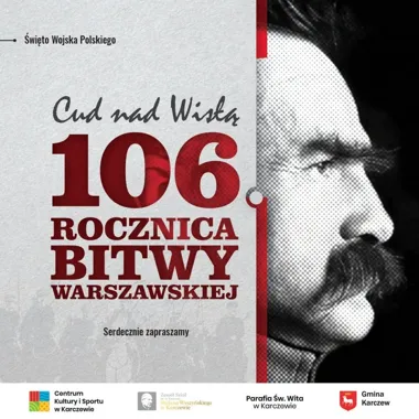 Grafika promocyjna wydarzenia Obchody 106. rocznicy Bitwy Warszawskiej i Święta Wojska Polskiego
