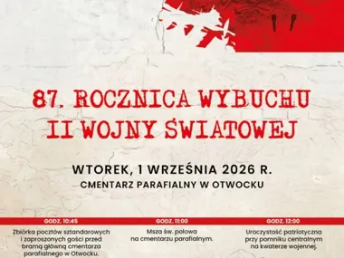 Grafika promocyjna wydarzenia Obchody 87. rocznicy wybuchu II Wojny Światowej
