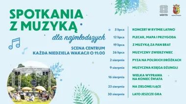Grafika promocyjna wydarzenia Spotkania z muzyką dla najmłodszych w Otwocku