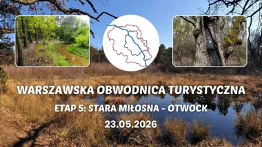 Grafika promocyjna wydarzenia Warszawska Obwodnica Turystyczna: etap 5 ze Starej Miłosny do Otwocka
