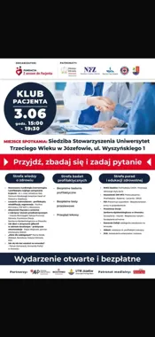 Bezpłatne badania i porady dla mieszkańców. Klub Pacjenta zawita do Józefowa