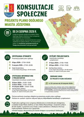 Plan ogólny Józefowa z dłuższym terminem. Mieszkańcy mogą zgłaszać uwagi