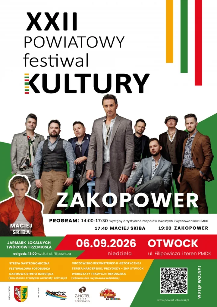 Zakopower i Maciej Skiba wystąpią w Otwocku. Festiwal z darmową strefą dziecięcą