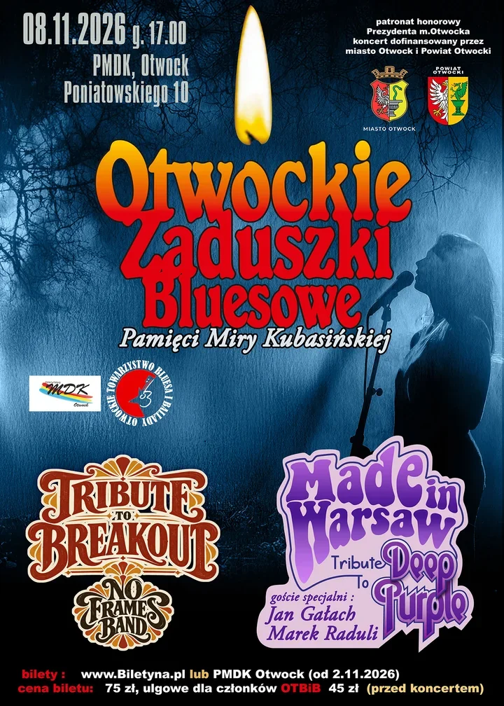 Breakout i Deep Purple w jednym wieczorze. Zaduszki Bluesowe wracają do Otwocka