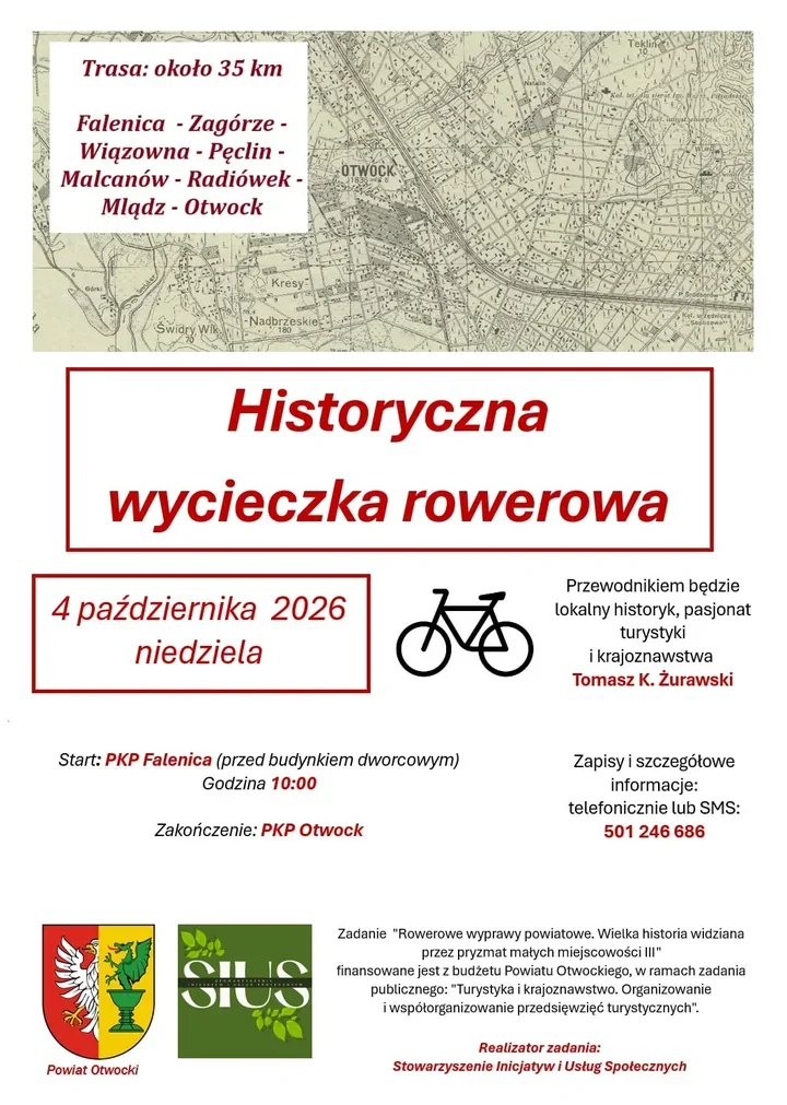 Około 35 kilometrów historii na rowerze. Trasa prowadzi do Otwocka